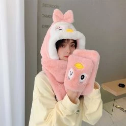 Juwas Lovely Duck Hooded Warm Soft Scarf CLOTHING