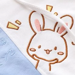 Juwas Japanese Rabbit Print Hoodie CLOTHING