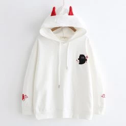 Juwas Little Ghost Devil Oversized Hoodie CLOTHING
