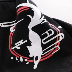 Juwas NEW ARRIVAL Fox Sakura Print Round Neck T-shirt