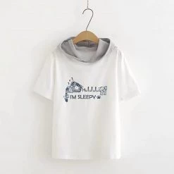 Juwas “I’m A Cute Cat” Two-Tone Hoodie Shirt And Shorts