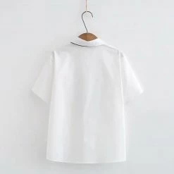 Juwas Cute Japanese Cat Pocket Button Up Shirt NEW ARRIVAL