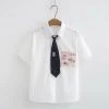 Juwas Cute Japanese Cat Pocket Button Up Shirt NEW ARRIVAL