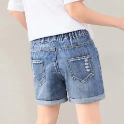 Juwas Flowers Embroidery Pocket Denim Shorts NEW ARRIVAL