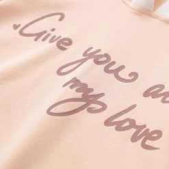 Juwas Give You All My Love Print Rabbit Ears Long Sleeve Hoodie NEW ARRIVAL