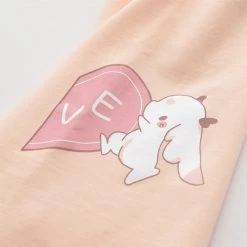 Juwas Give You All My Love Print Rabbit Ears Long Sleeve Hoodie NEW ARRIVAL