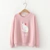 Juwas.com Online Store NEW ARRIVAL Cat Love Heart Print Round Collar Students Hoodie