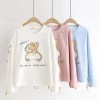 Juwas CLOTHING Cute Corgi Print Lace Up Sweatshirt