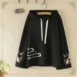 Juwas Kawaii Japanese Fox Oversize Hoodie NEW ARRIVAL