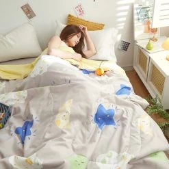 Juwas Cute Pastel Flower Prints Blanket