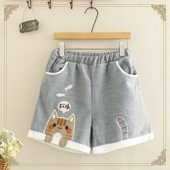 Juwas Kawaii Kitty Jogger Shorts CLOTHING