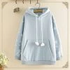 Juwas Snowflake Print Warm Hoodie