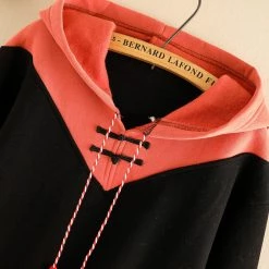 Juwas Vintage Fox Embroidery Hoodie