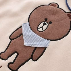 Juwas Japanese Cute Bear Two-Tone Hoodies