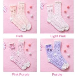 Juwas.com Online Store Kawaii Coral Fleece Warm Socks NEW ARRIVAL