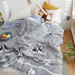 Juwas Cute Pastel Flower Prints Blanket