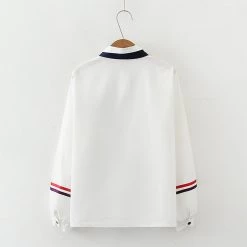 Juwas Cartoon Embroidery Long Sleeve Shirt