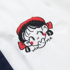 Juwas Cartoon Embroidery Long Sleeve Shirt