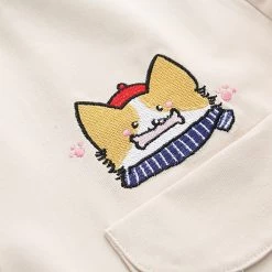 Juwas Doggy Embroidery Straight-Leg Pants NEW ARRIVAL