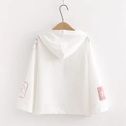 Juwas Cute Print Pocket Hoodie