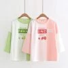 Juwas NEW ARRIVAL Japanese Two-Toned Fruit Long Sleeve T-shirt