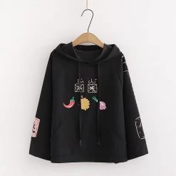 Juwas Cute Print Pocket Hoodie