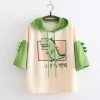 Juwas Kawaii Cartoon Dinosaur Hooded T-shirt NEW ARRIVAL
