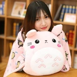 Juwas Cute Totoro Pillow & Blanket