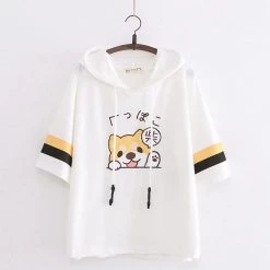Juwas NEW ARRIVAL Japanese Style Shiba Inu Hoodie T-Shirt