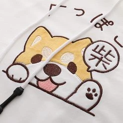 Juwas NEW ARRIVAL Japanese Style Shiba Inu Hoodie T-Shirt