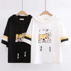 Juwas NEW ARRIVAL Japanese Style Shiba Inu Hoodie T-Shirt