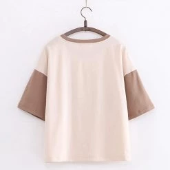 Juwas Kawaii Mr.Bear Two-Tone T-Shirt NEW ARRIVAL