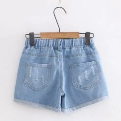Juwas NEW ARRIVAL Kawaii Rabbit Denim Tattered Shorts
