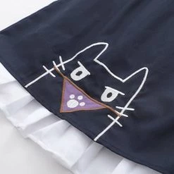 Juwas Kawaii Cat Pleated Mini Skirt