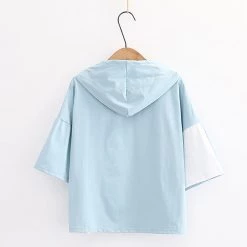 Juwas Cute Kitty Hug Front Pocket T-shirt CLOTHING