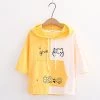 Juwas Cute Kitty Hug Front Pocket T-shirt CLOTHING