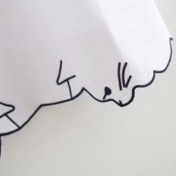 Juwas Cat Paw Collar Basic White Top CLOTHING