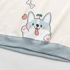 Juwas CLOTHING Cute Shiba Inu Print Hoodie