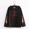 Juwas CLOTHING Japanese Carp Lace Up Sweatshirt