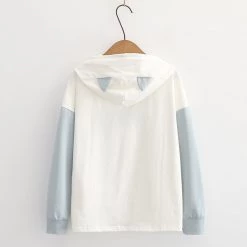 Juwas CLOTHING Kawaii Cat Leaf Hat Print Hoodie