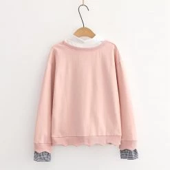 Juwas CLOTHING Bunny Print Fake-Two Sweatshirt