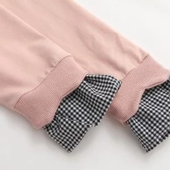 Juwas Rabbit Print Fake Two-Piece Hoodie