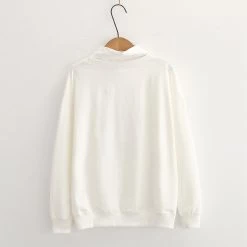 Juwas Bunny Moon Print Fake-Two Sweatshirt CLOTHING