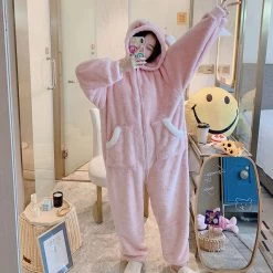 Juwas CLOTHING Adorable Rabbit Hoodie Ears Fluffy Onesie 9 Juwas CLOTHING Adorable Rabbit Hoodie Ears Fluffy Onesie