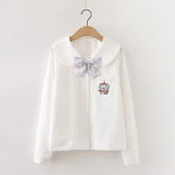 Juwas Kawaii Mr. Rabbit School Uniform Top And Plaid Skirt NEW ARRIVAL