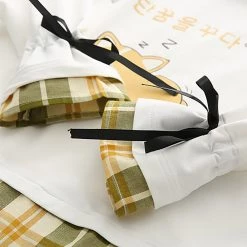 Juwas Cute Corgi Print Fake Two-Piece Sweatshirt CLOTHING