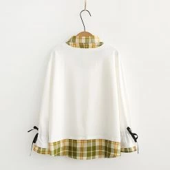 Juwas Cute Corgi Print Fake Two-Piece Sweatshirt CLOTHING