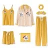 Juwas Kawaii “Don’t” Panda Yellow Sleepover Pajama Set