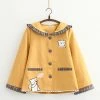 Juwas CLOTHING Kawaii White Bear Sailor Coat Jacket