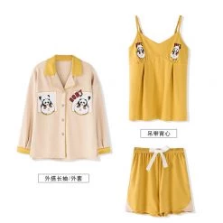 Juwas Kawaii “Don’t” Panda Yellow Sleepover Pajama Set 11 Juwas Kawaii “Don’t” Panda Yellow Sleepover Pajama Set